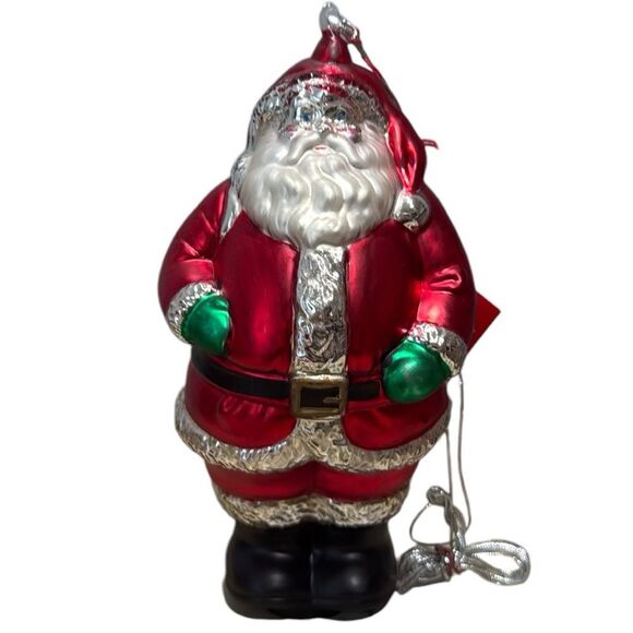 Vintage Department 56 Oversized Handblown Mercury Glass Santa Claus Ornament New - Picture 16 of 16